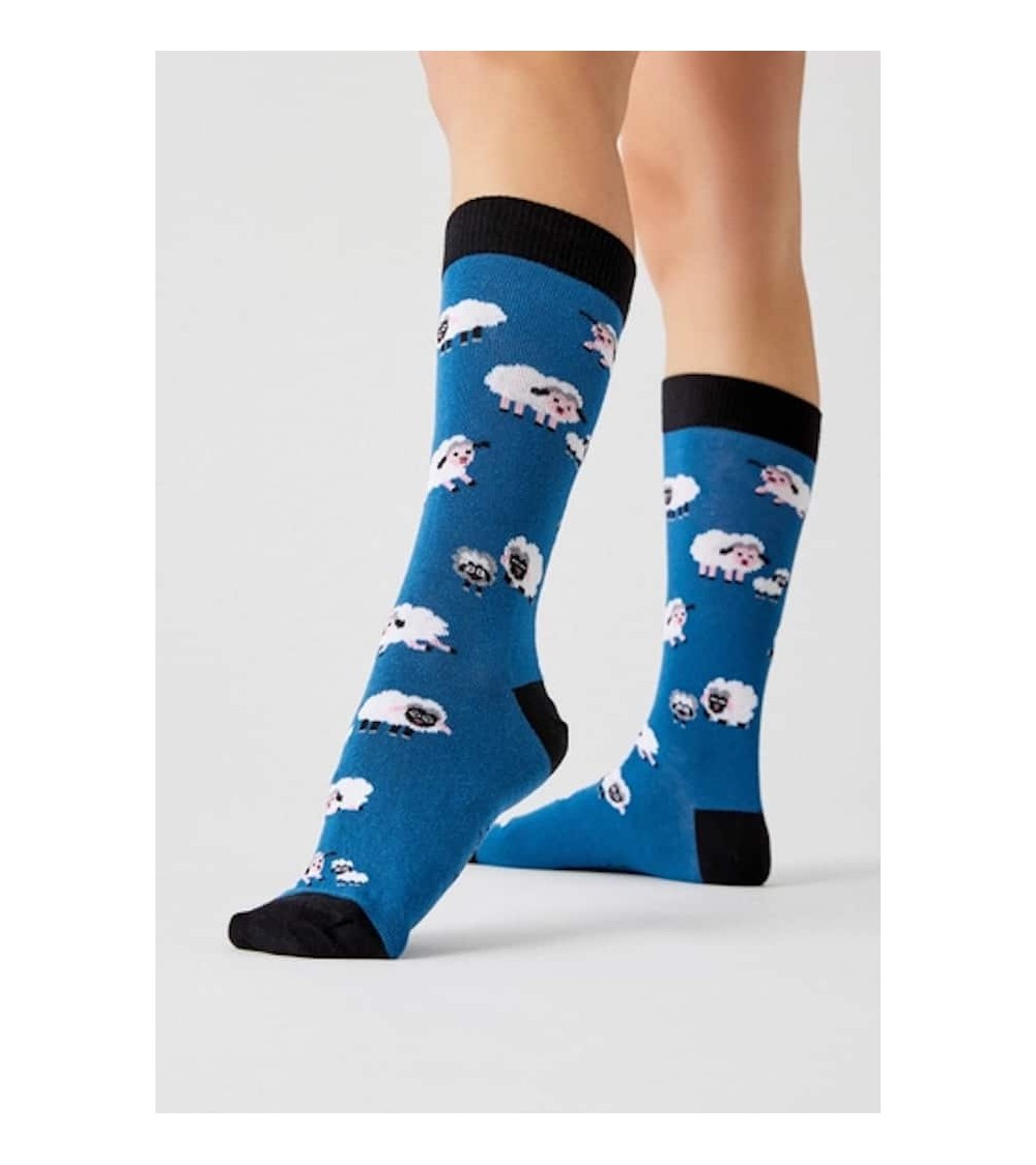 Calze BeSheep - Pecora - Blu Besocks calze da uomo per donna divertenti simpatici particolari