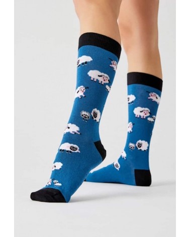 Socken BeSheep - Schaf - Blau Besocks Socke lustige Damen Herren farbige coole socken mit motiv kaufen