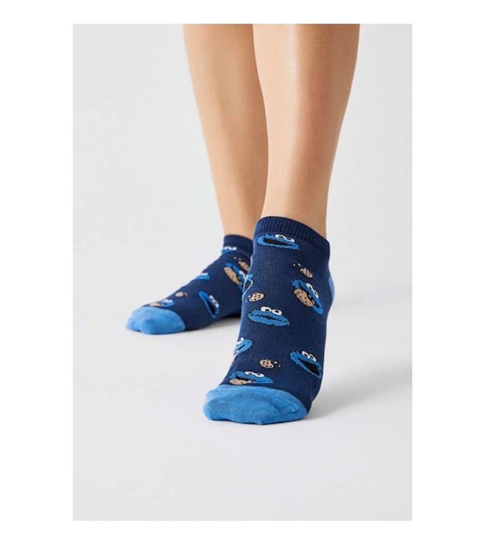 Be Sesame Street Cookie Monster - Calze corte Besocks calze da uomo per donna divertenti simpatici particolari