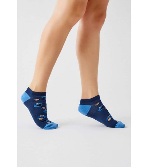 Be Sesame Street Cookie Monster - Calze corte Besocks calze da uomo per donna divertenti simpatici particolari