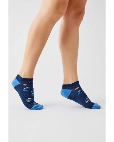 Be Sesame Street Cookie Monster - Calze corte Besocks calze da uomo per donna divertenti simpatici particolari