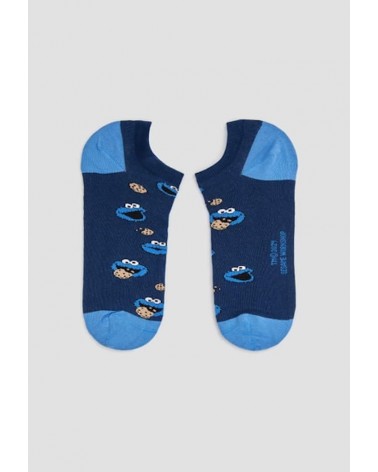 Be Sesame Street Cookie Monster - Socquettes, chaussettes basses Besocks jolies chausset pour homme femme fantaisie drole ori...
