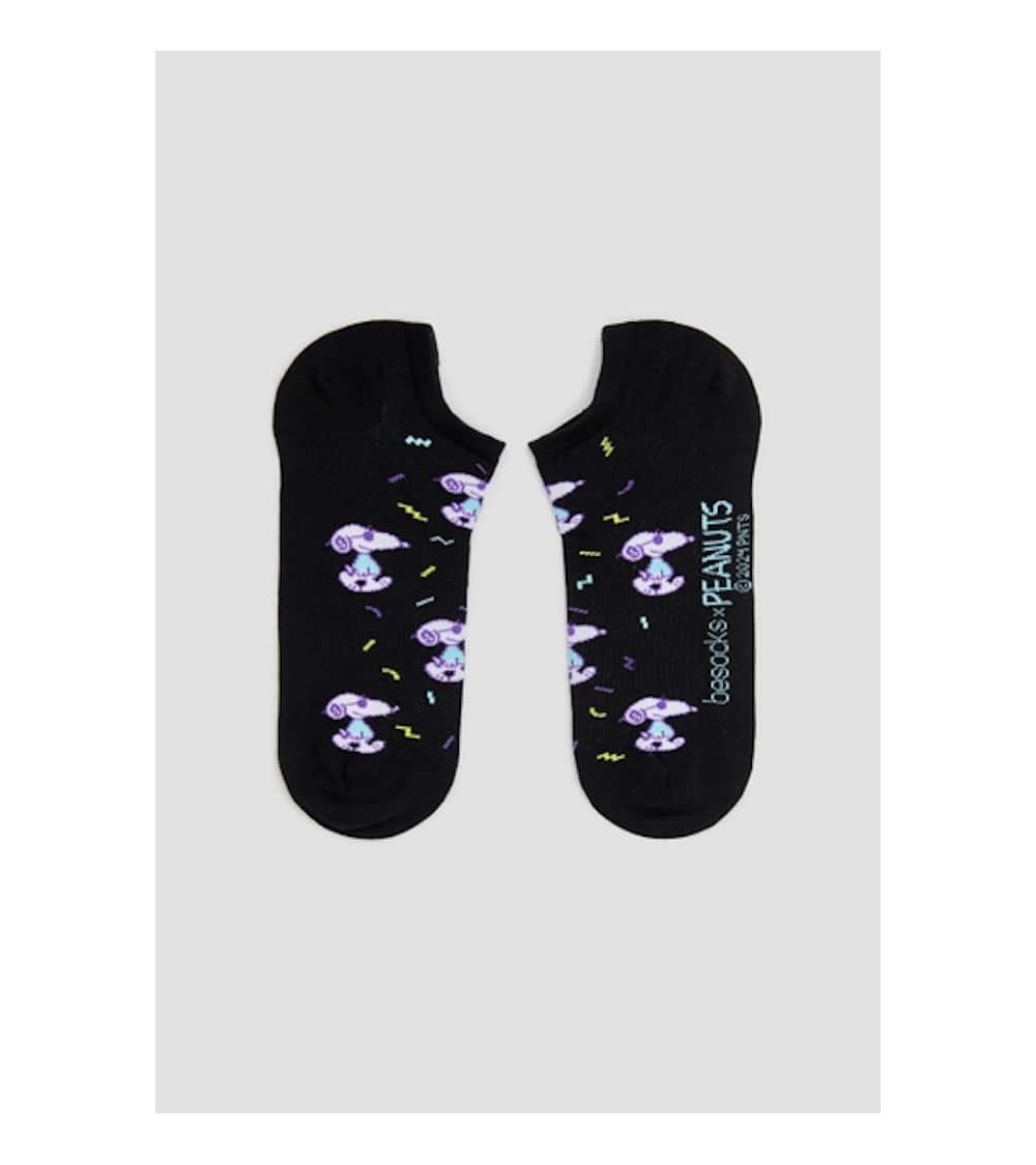 Be Snoopy Fun - Sneaker Socken - Schwarz Besocks socke kuschelsocken für damen lustig herren farbige coole socken