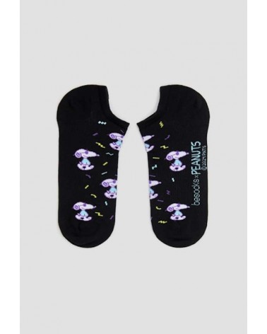Be Snoopy Fun - Ankle Socks - Black Besocks funny crazy cute cool best pop socks for women men