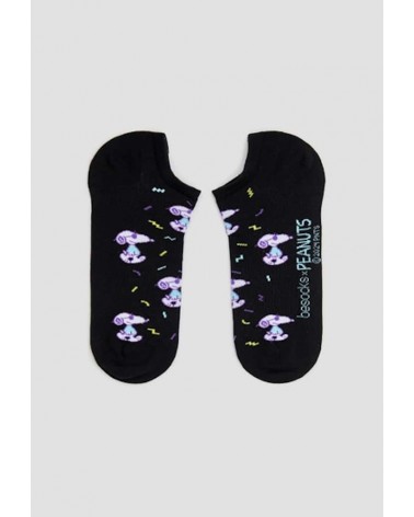 Be Snoopy Fun - Calze corte - Nero Besocks calze da uomo per donna divertenti simpatici particolari