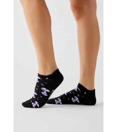 Be Snoopy Fun - Calze corte - Nero Besocks calze da uomo per donna divertenti simpatici particolari