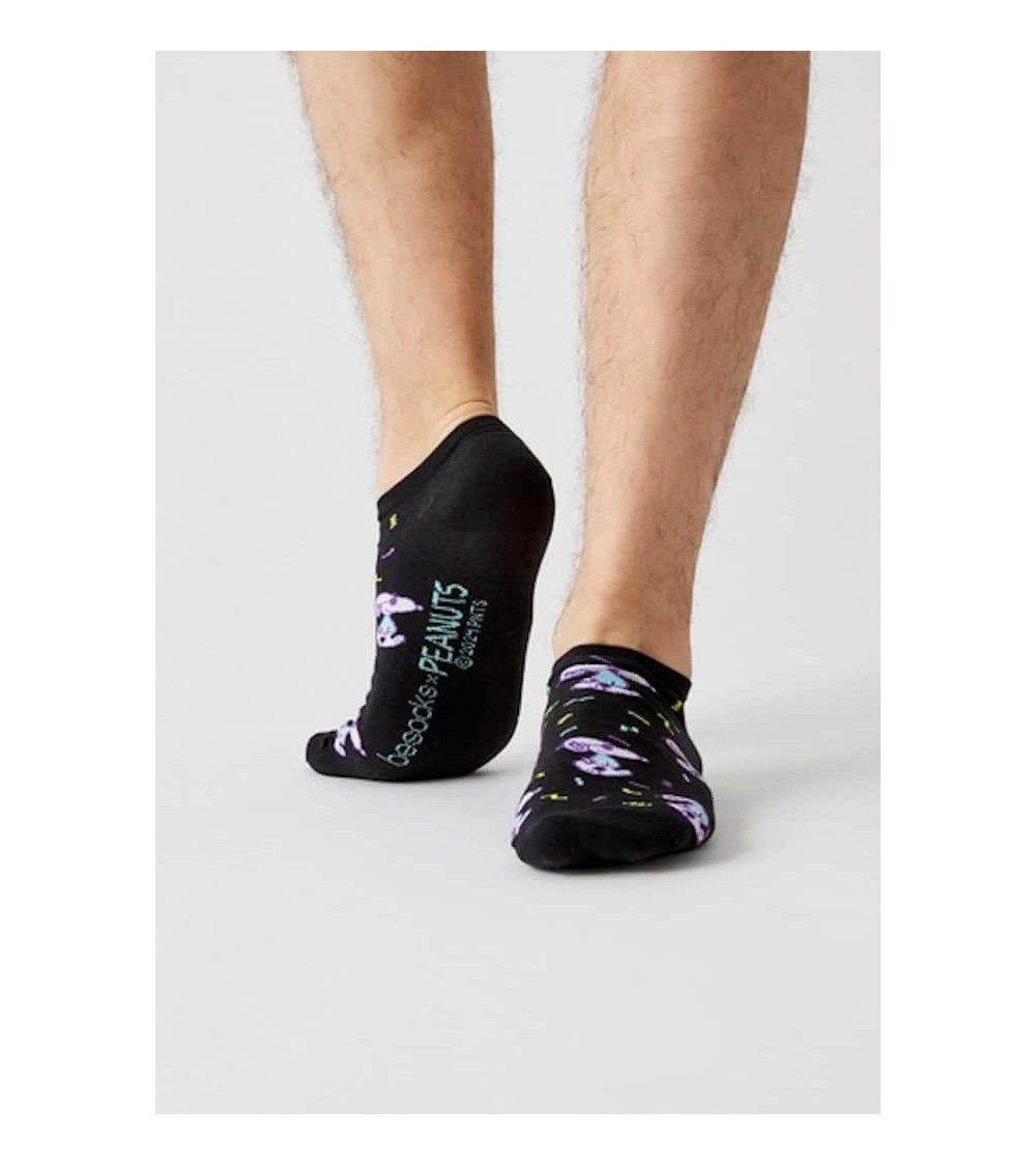 Be Snoopy Fun - Sneaker Socken - Schwarz Besocks socke kuschelsocken für damen lustig herren farbige coole socken