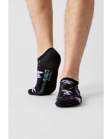 Be Snoopy Fun - Calze corte - Nero Besocks calze da uomo per donna divertenti simpatici particolari