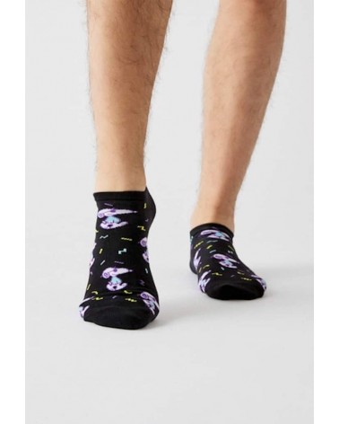 Be Snoopy Fun - Calze corte - Nero Besocks calze da uomo per donna divertenti simpatici particolari