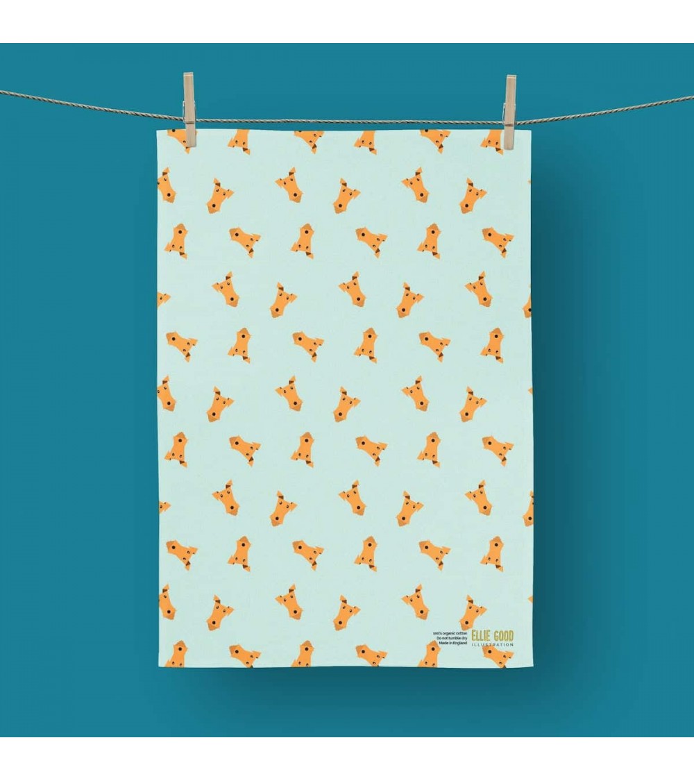 Terrier - Asciugamano de cucina Ellie Good illustration asciugamano da cucina asciugamani doccia tessili