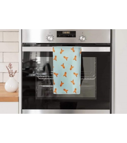 Terrier Heads - tea towel Ellie Good illustration best kitchen hand towels fall funny cute