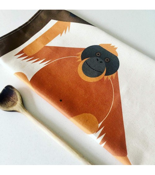 Orangutan - Tea Towel Ellie Good illustration best kitchen hand towels fall funny cute