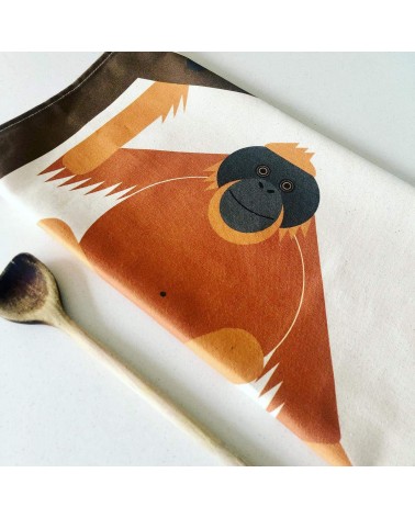 Orang-Outan - Serviette, torchon de cuisine Ellie Good illustration torchon vaisselle qualité serviette haut de gamme beaux e...