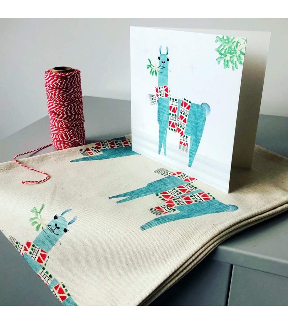 Weihnachtliches Lama - Geschirrtuch, Küchentuch Ellie Good illustration geschirr küchen tücher kaufen schöne modern küchenhan...