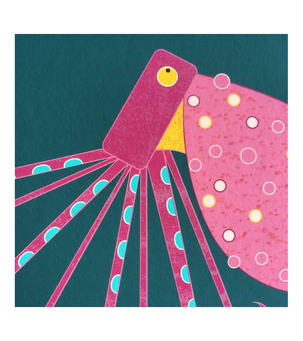 Creature marine - Vassoio di legno rettangolare design Ellie Good illustration decorativo legno vassoio design