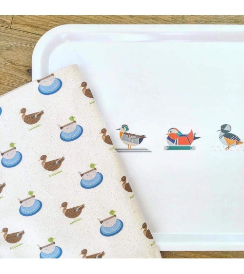 Enten - Tablett, Serviertablett aus holz, rechteckig Ellie Good illustration serviertablett salatschüssel holztablett servier...