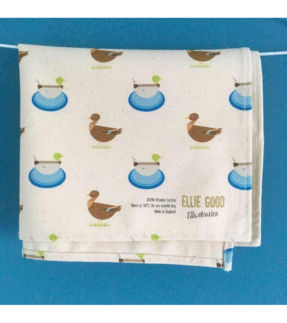 Mr & Mrs Mallard - Duck - Tea Towel Ellie Good illustration best kitchen hand towels fall funny cute