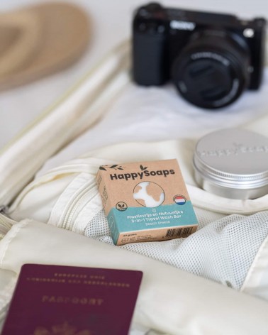 Contenitore da viaggio per shampoo solido HappySoaps il miglior shampo al naturale per capelli