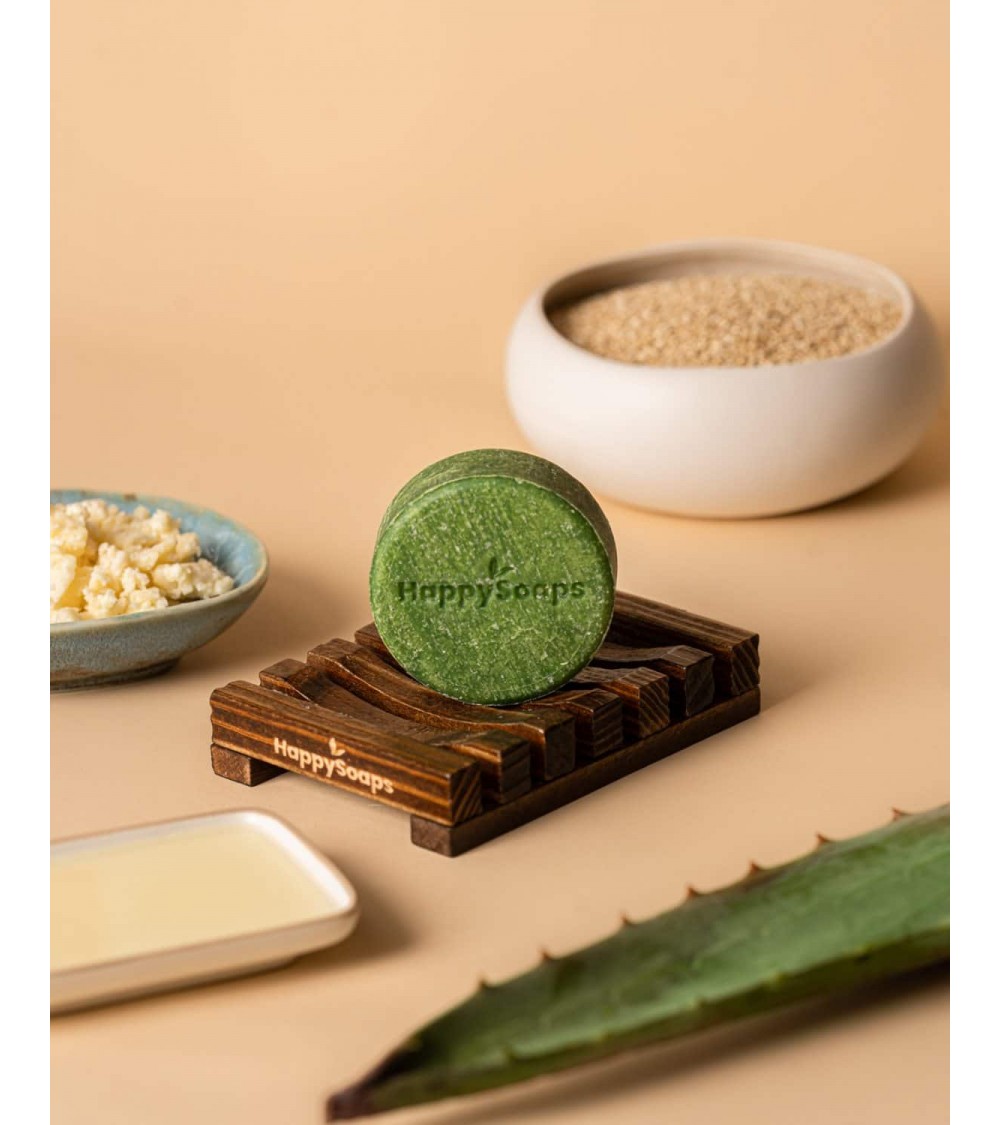 Aloë You Vera Much - Natural solid hair shampoo HappySoaps handmade good best hair products no plastic