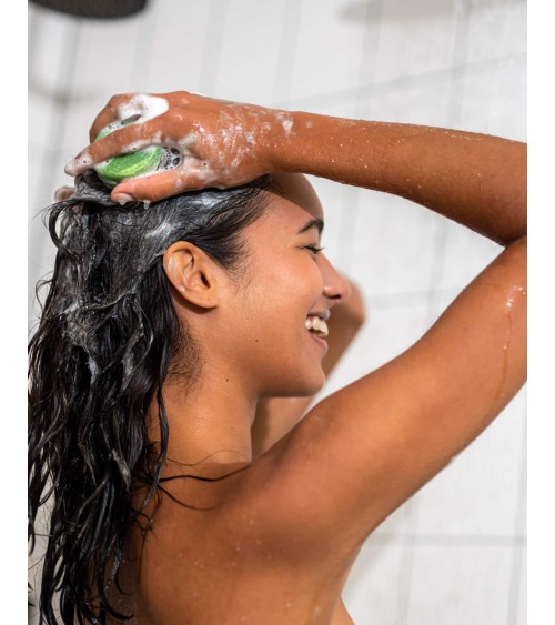 Purple Rain - Natural solid hair shampoo HappySoaps handmade good best hair products no plastic