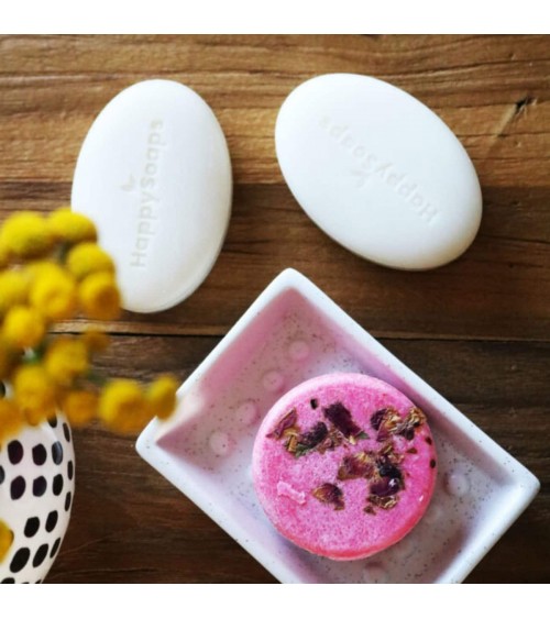 La vie en rose - Natural solid hair shampoo HappySoaps handmade good best hair products no plastic