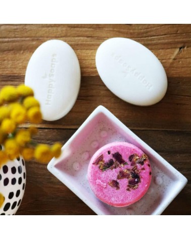 La Vie en Rose - Shampoing solide naturel HappySoaps meilleur doux sans bouteille emballage plastique