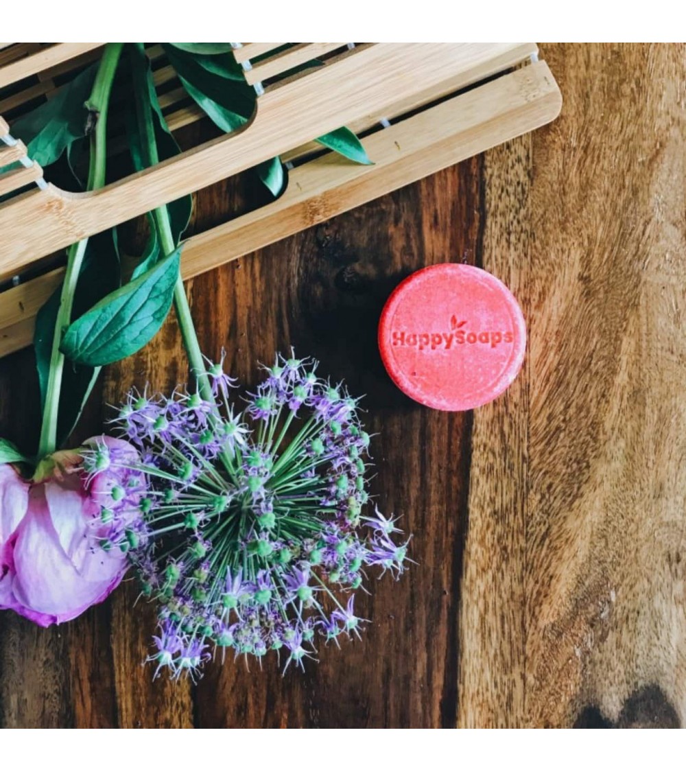 La vie en rose - Natural solid hair shampoo HappySoaps handmade good best hair products no plastic