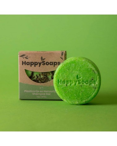 Tea-Riffic - Natural solid hair shampoo HappySoaps handmade good best hair products no plastic