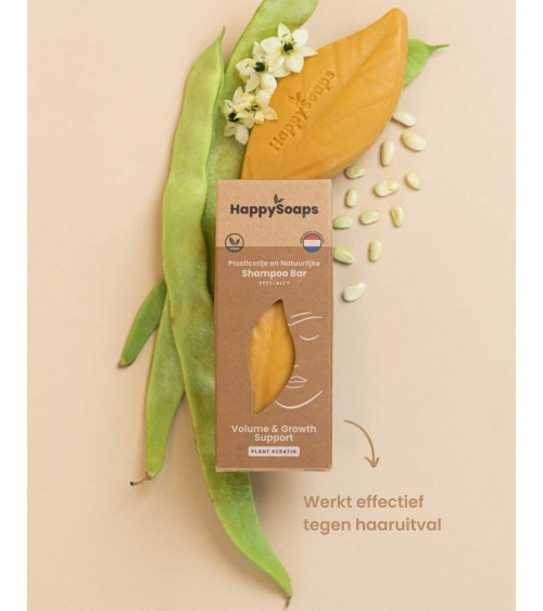 Volume and growth - Plant keratin shampoo HappySoaps handmade good best hair products no plastic