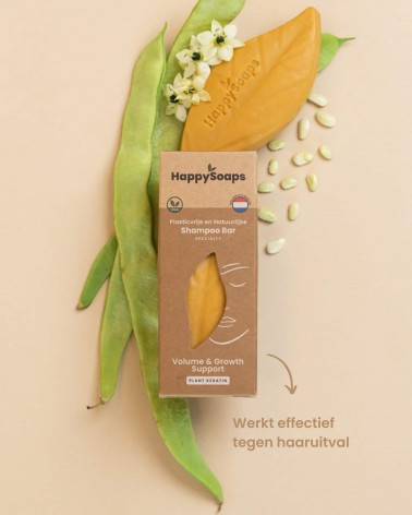 Volume and growth - Plant keratin shampoo HappySoaps handmade good best hair products no plastic