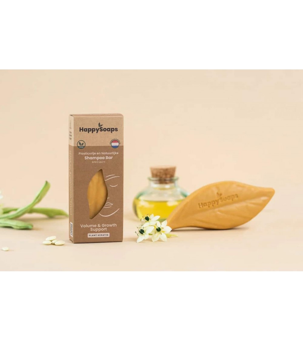 Volume and growth - Plant keratin shampoo HappySoaps handmade good best hair products no plastic