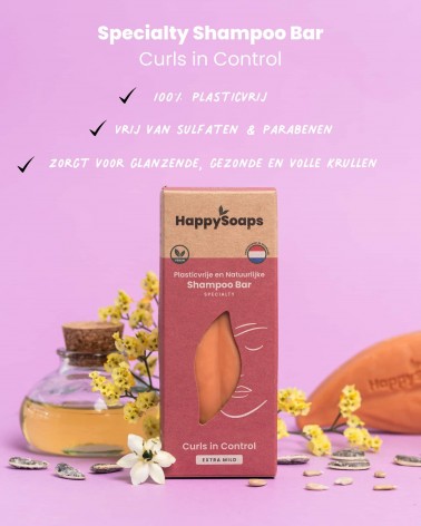 Locken unter Kontrolle - Mildes, sulfatfreies Natürliches Shampoo HappySoaps haarshampoo ohne mikroplastik plastikfreies schw...