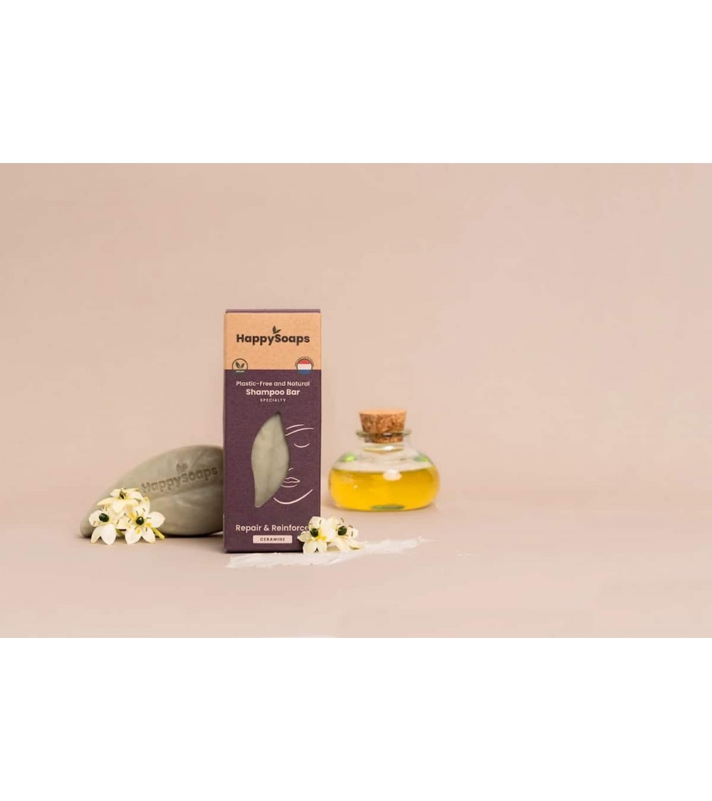 Repair and reinforce - Ceramide shampoo for dry hair HappySoaps handmade good best hair products no plastic