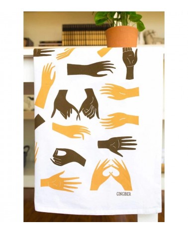 Tea Towel - Hands Gingiber best kitchen hand towels fall funny cute