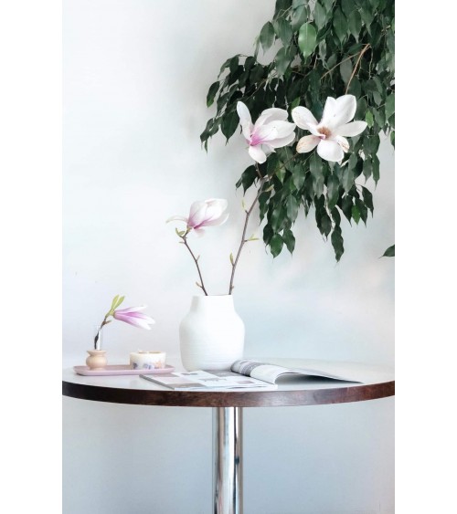 Piccolo totem 5 - Vaso in legno 5mm Paper vasi eleganti per interni per fiori decorativi design kitatori svizzera