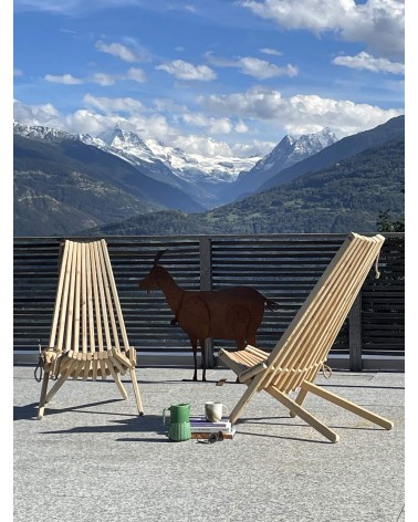 EcoChair Larice - Sedia a sdraio EcoFurn poltrona da giardino esterno terrazzo balcone