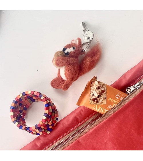 Squirrel - Cool Handcrafted Keychain Felt so good original gift idea switzerland