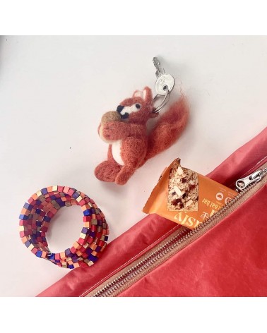 Squirrel - Cool Handcrafted Keychain Felt so good original gift idea switzerland