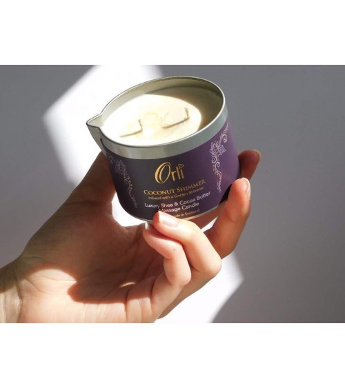 Noix de coco - Bougie huile de massage scintillante professionnelle bougies massantes suisse