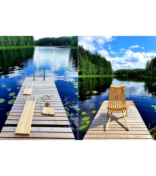 EcoChair Lärche - Garten Liegestuhl EcoFurn klappbar gartensessel klappliegestuhl wetterfest kaufen