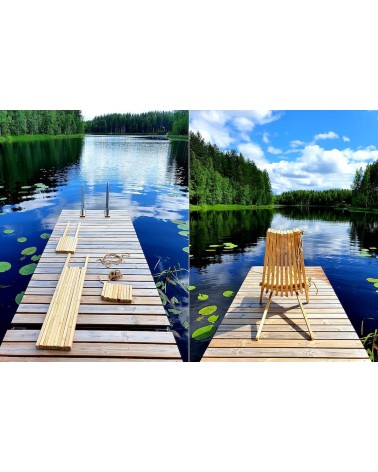 EcoChair Lärche - Garten Liegestuhl EcoFurn klappbar gartensessel klappliegestuhl wetterfest kaufen
