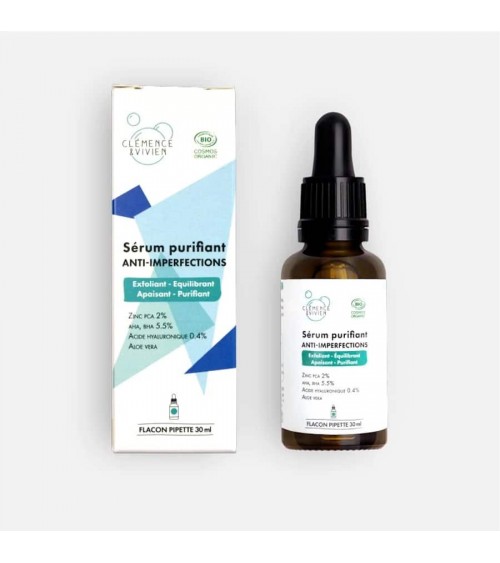 Purifying anti blemish serum Clémence et Vivien vegan cruelty free cosmetic compagnies