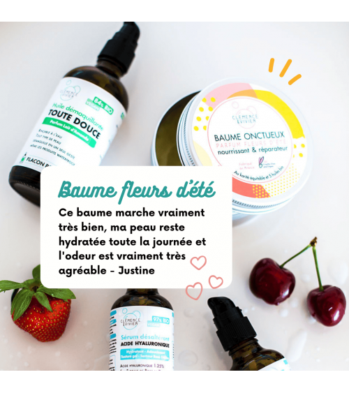 natürliche Körperpflege - Balsam Parfum Sommerblumen Clémence et Vivien naturkosmetik marken vegane kosmetik producte kaufen