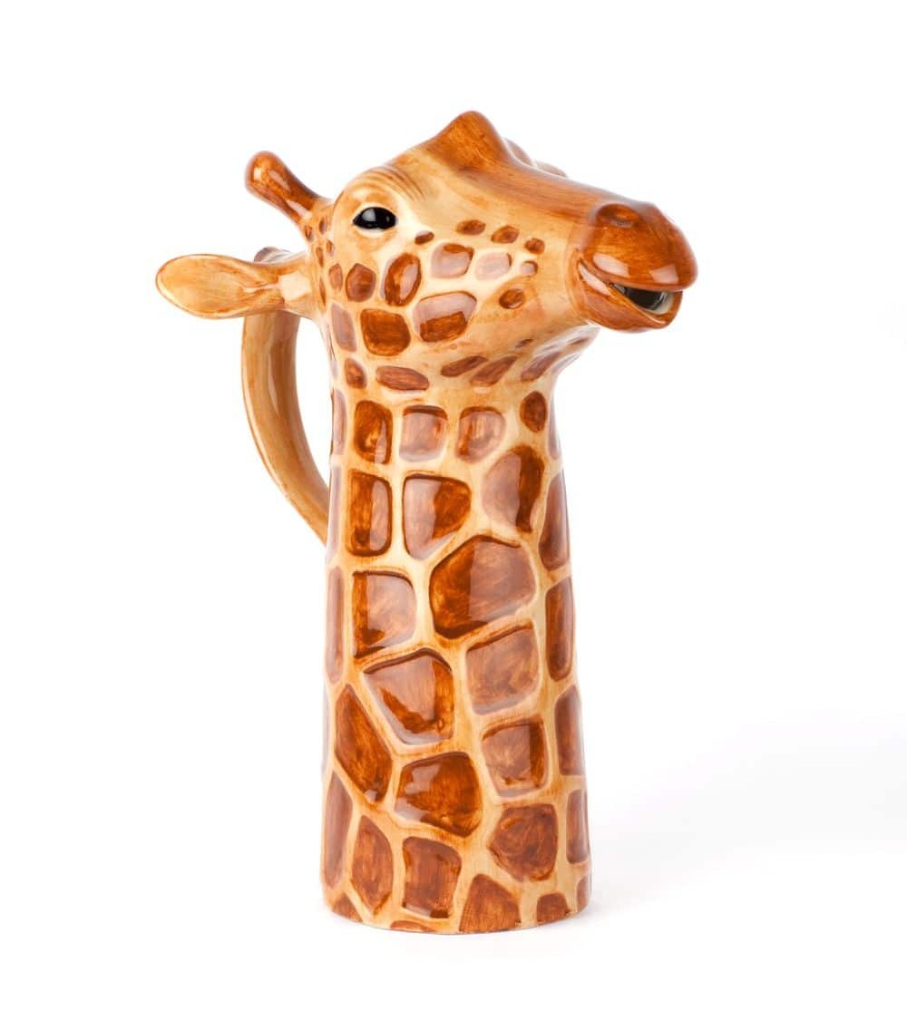 Water Jug - Giraffe Quail Ceramics carafe jug glass design