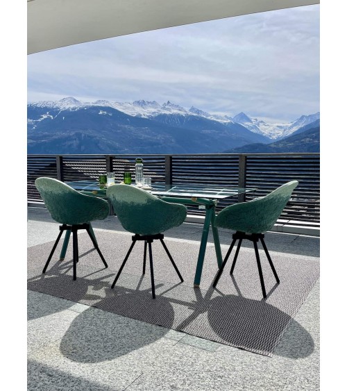 CLAVEX 68.0 Rivière - Glass Dining table - EXHIBITION MODEL