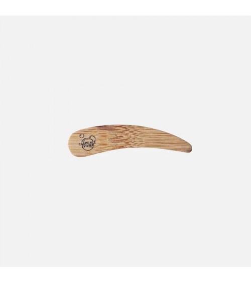 Wooden spatula for solid deodorant