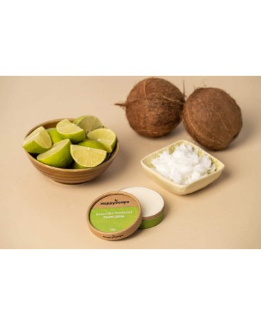 Coco Lime - All natural deodorant HappySoaps vegan cruelty free cosmetic compagnies