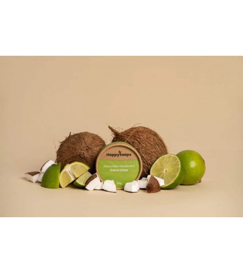 Coco et citron vert - Déodorant naturel, déo en crème HappySoaps cosmetique naturel de qualité vegan
