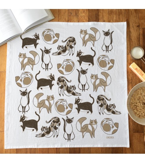 Asciugamano de cucina - Gatto Gingiber asciugamano da cucina asciugamani doccia tessili