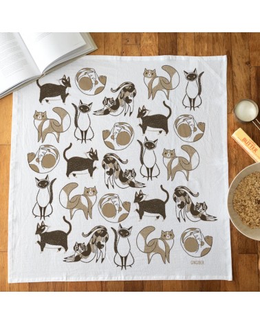 Tea Towel - Cat Gingiber best kitchen hand towels fall funny cute